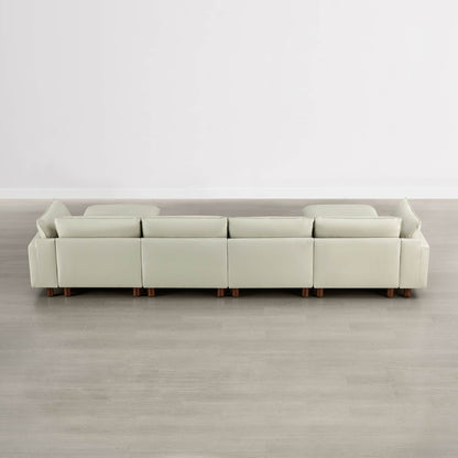 Brendon Modular 6-Seat Sectional Sofa with Wood Leg