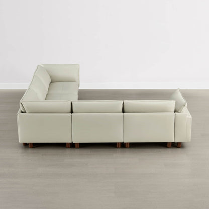 Brendon Modular Corner Sectional Sofa with Wood Leg