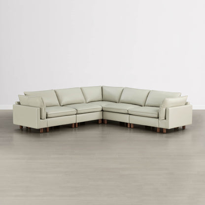 Brendon Modular Corner Sectional Sofa with Wood Leg