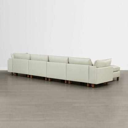 Brendon Modular 6-Seat Sectional Sofa with Wood Leg