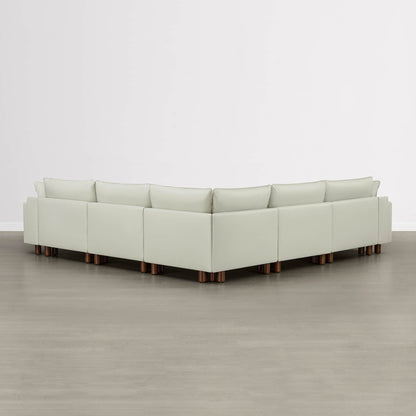 Brendon Modular Corner Sectional Sofa with Wood Leg