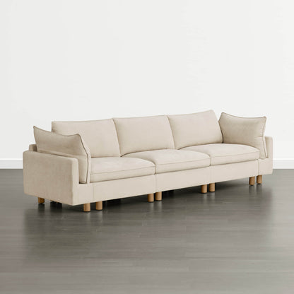 Brendon Modular 3-Seat Sofa with Wood Leg