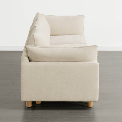 Brendon Modular 3-Seat Sofa with Wood Leg