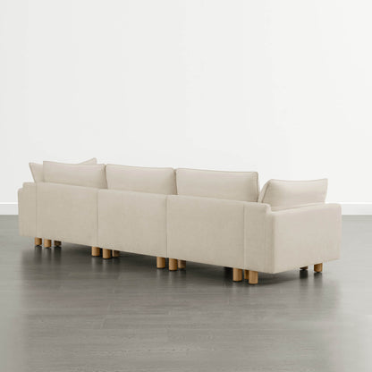 Brendon Modular 3-Seat Sofa with Wood Leg