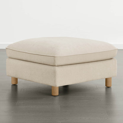 Brendon Modular Ottoman with Wood Leg
