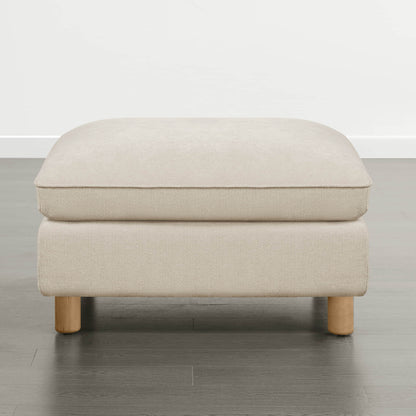 Brendon Modular Ottoman with Wood Leg