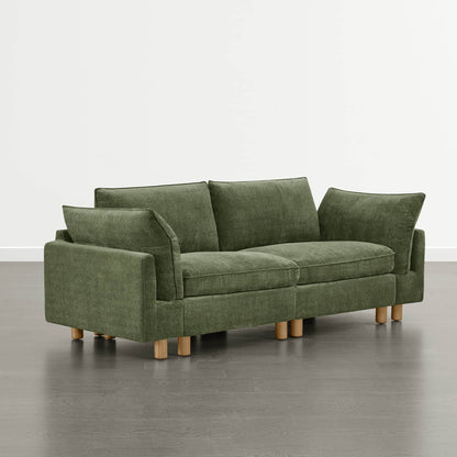 Brendon Modular 2-Seat Sofa with Wood Leg