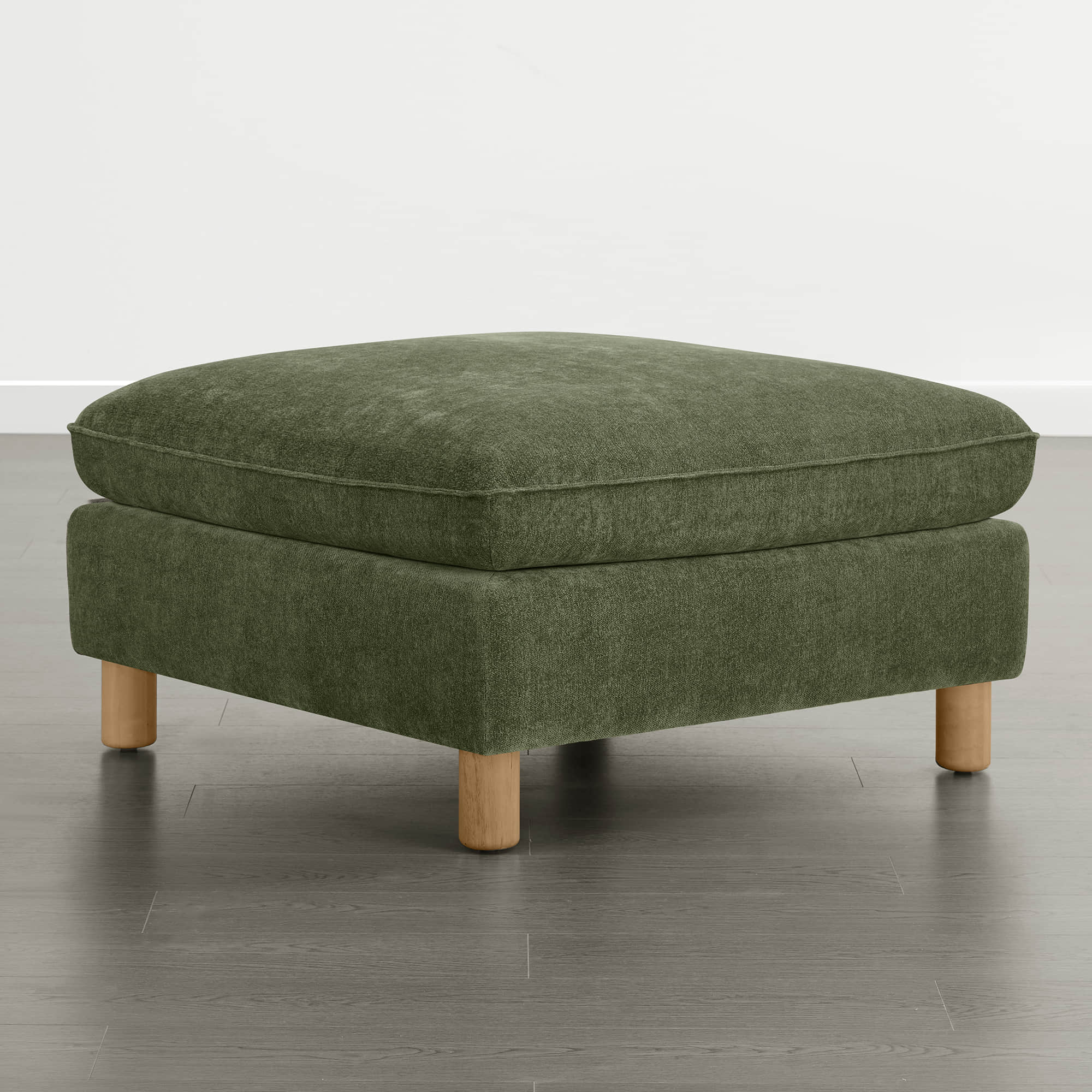 Brendon Modular Ottoman with Wood Leg