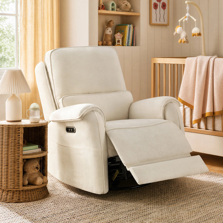 Alicia Power Swivel Nursery Glider Recliner with Nightlight