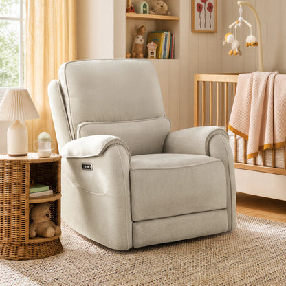 Alicia Power Swivel Nursery Glider Recliner with Nightlight