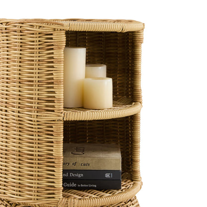 Cassie Rattan Storage Outdoor & Indoor Side Table
