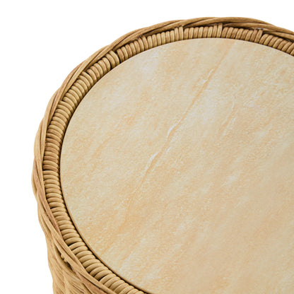 Cassie Rattan Storage Outdoor & Indoor Side Table