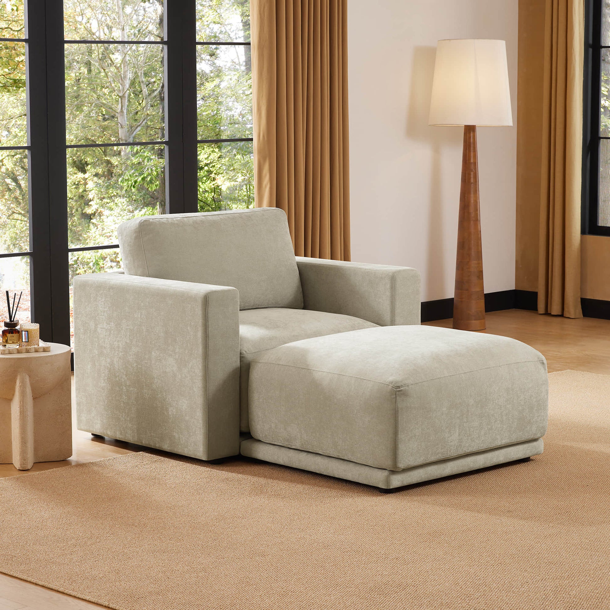 Compact modular sofa sectional with durable design