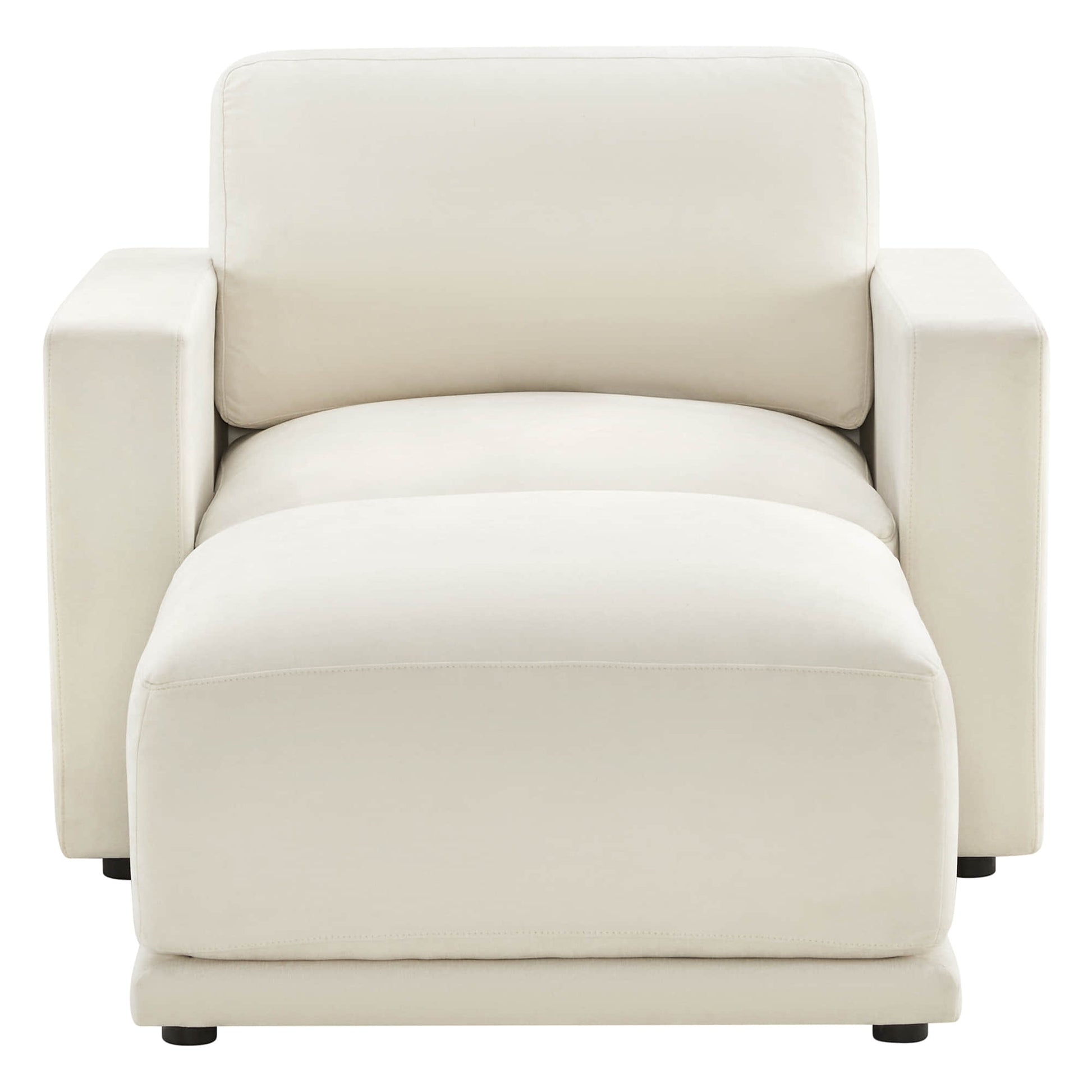 White modular sofa, durable design with chaise
