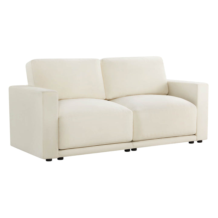Chic and modern two-seater sofa with a plush design.