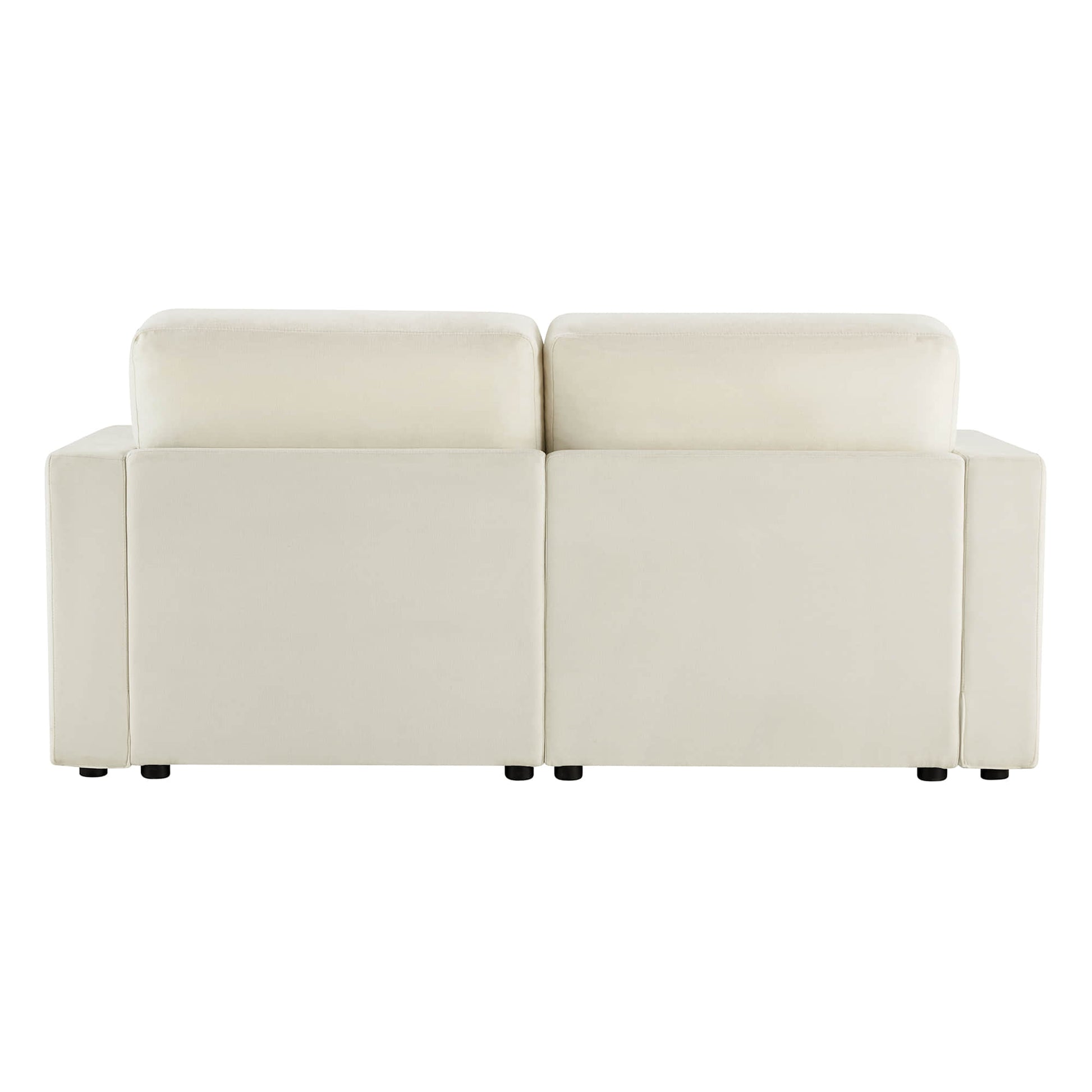 Back view of modular sofa sectional, sleek and durable design