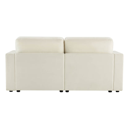 Back view of modular sofa sectional, sleek and durable design
