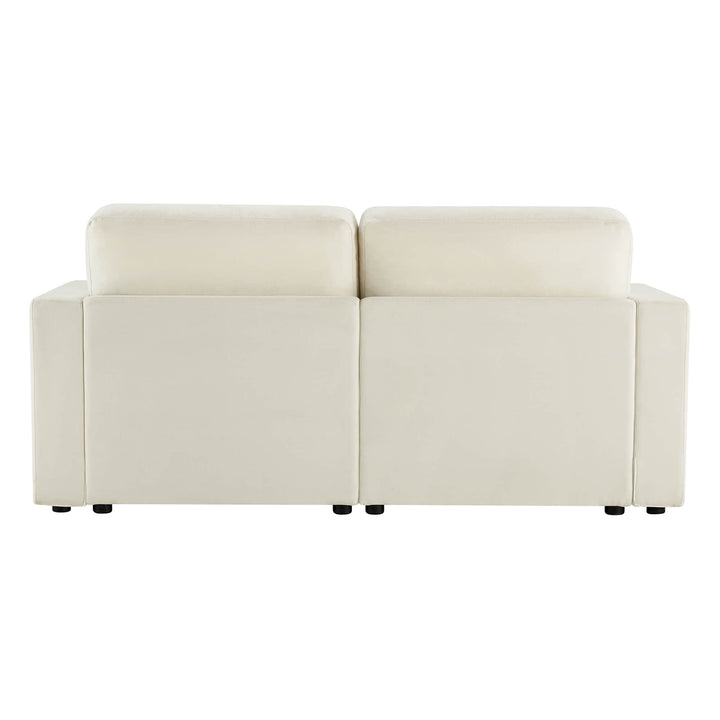 Back view of modular sofa sectional, sleek and durable design