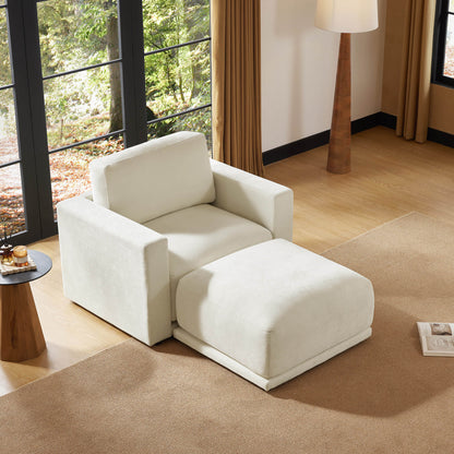 Compact modular sofa with durable chaise design.