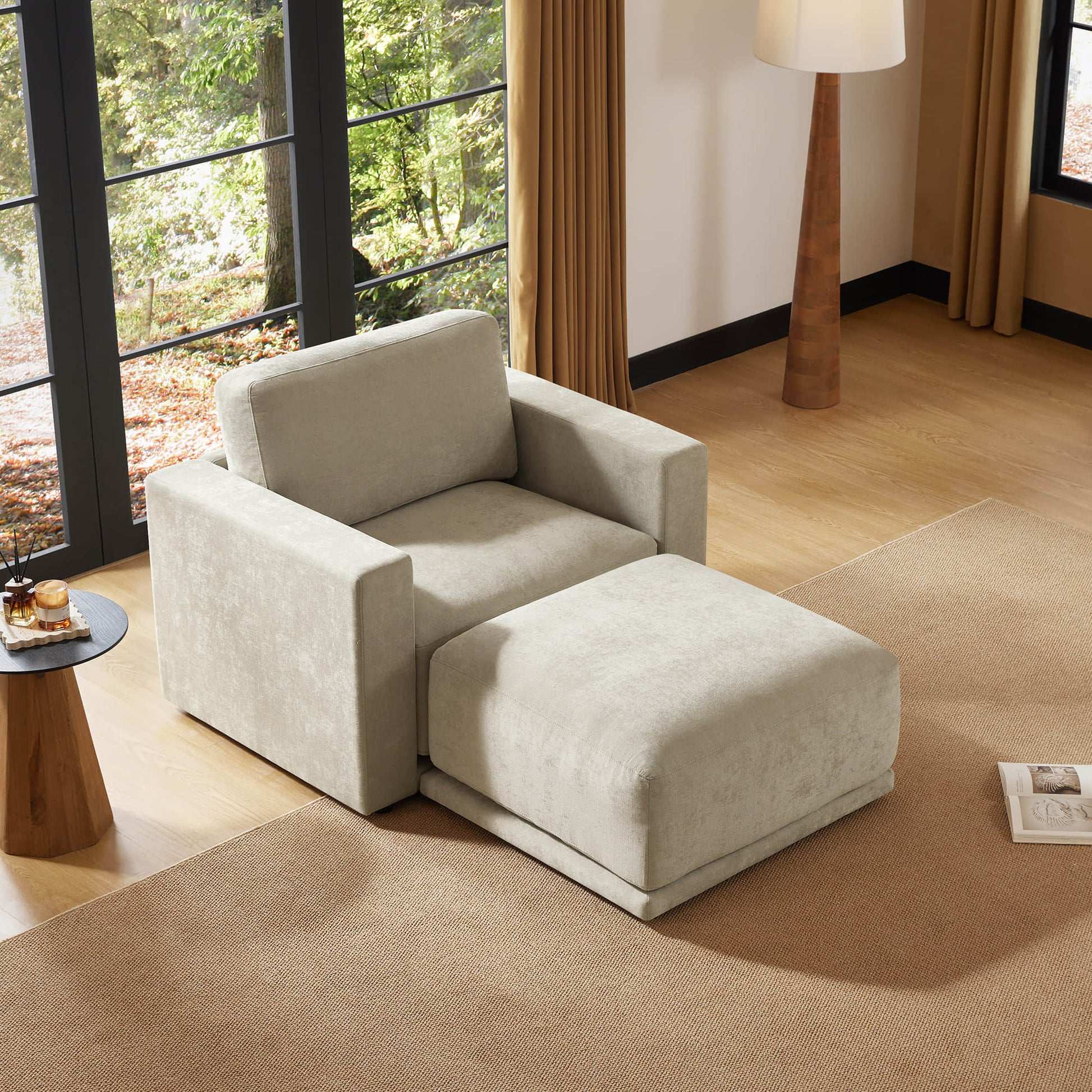 Versatile sectional sofa with a comfortable chaise