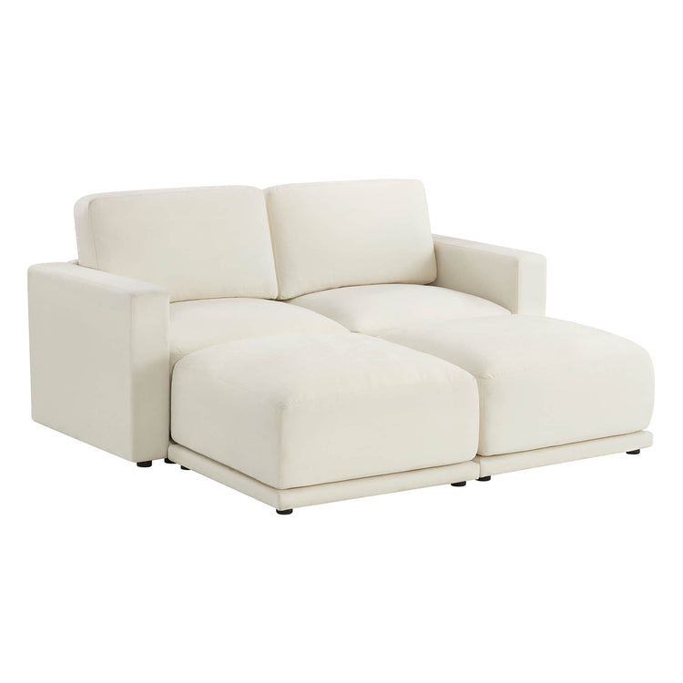 Elegant and durable chaise sectional sofa in light fabric