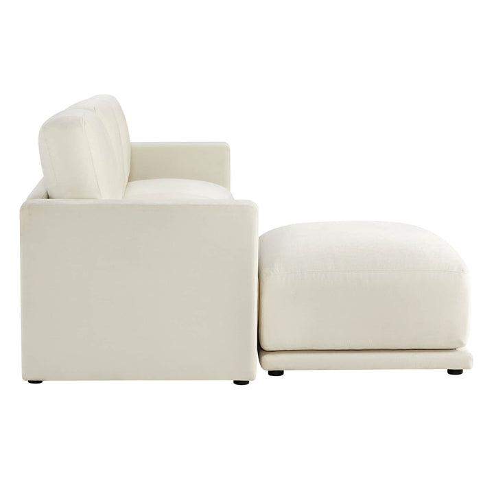 Compact modular sofa sectional with chaise, sturdy design