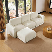 Versatile sectional sofa with chaise in a stylish living room setting.