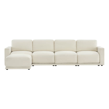 Close-up of modular sofa sectional armrest detail