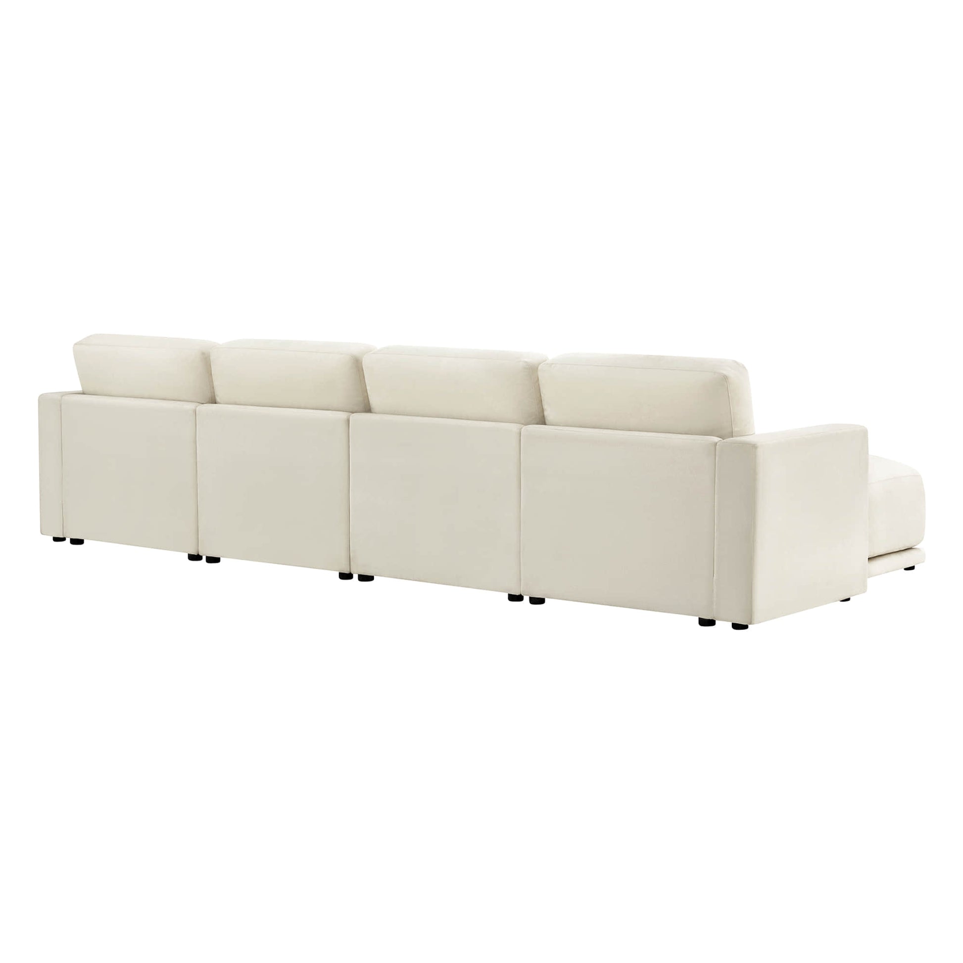 Elegant living room with durable sofa and chaise