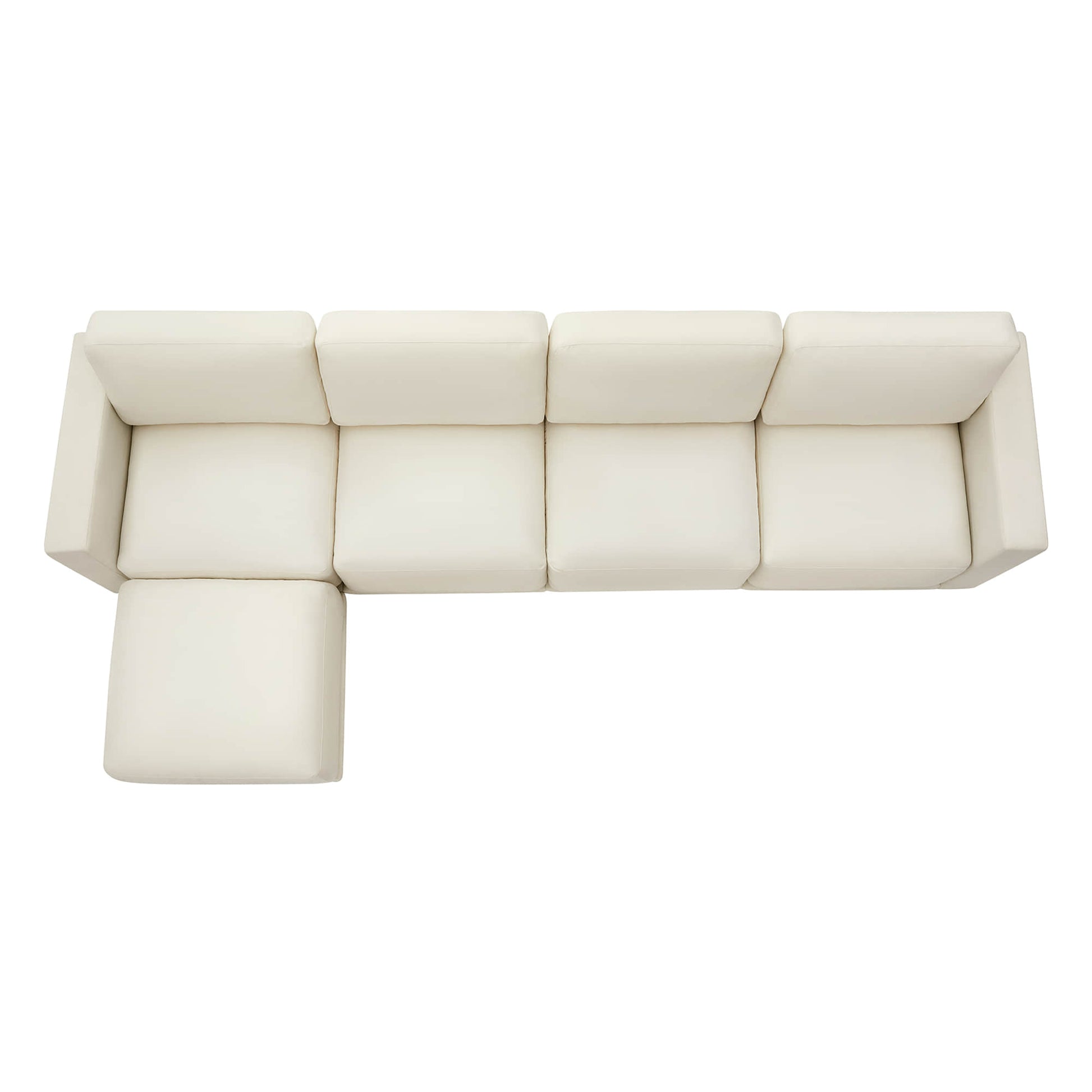 Modular sofa sectional showcasing minimalist aesthetics