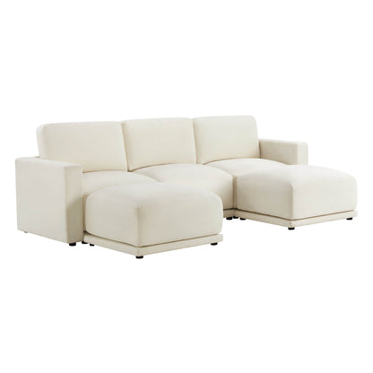 Modular sofa sectional displaying versatile design