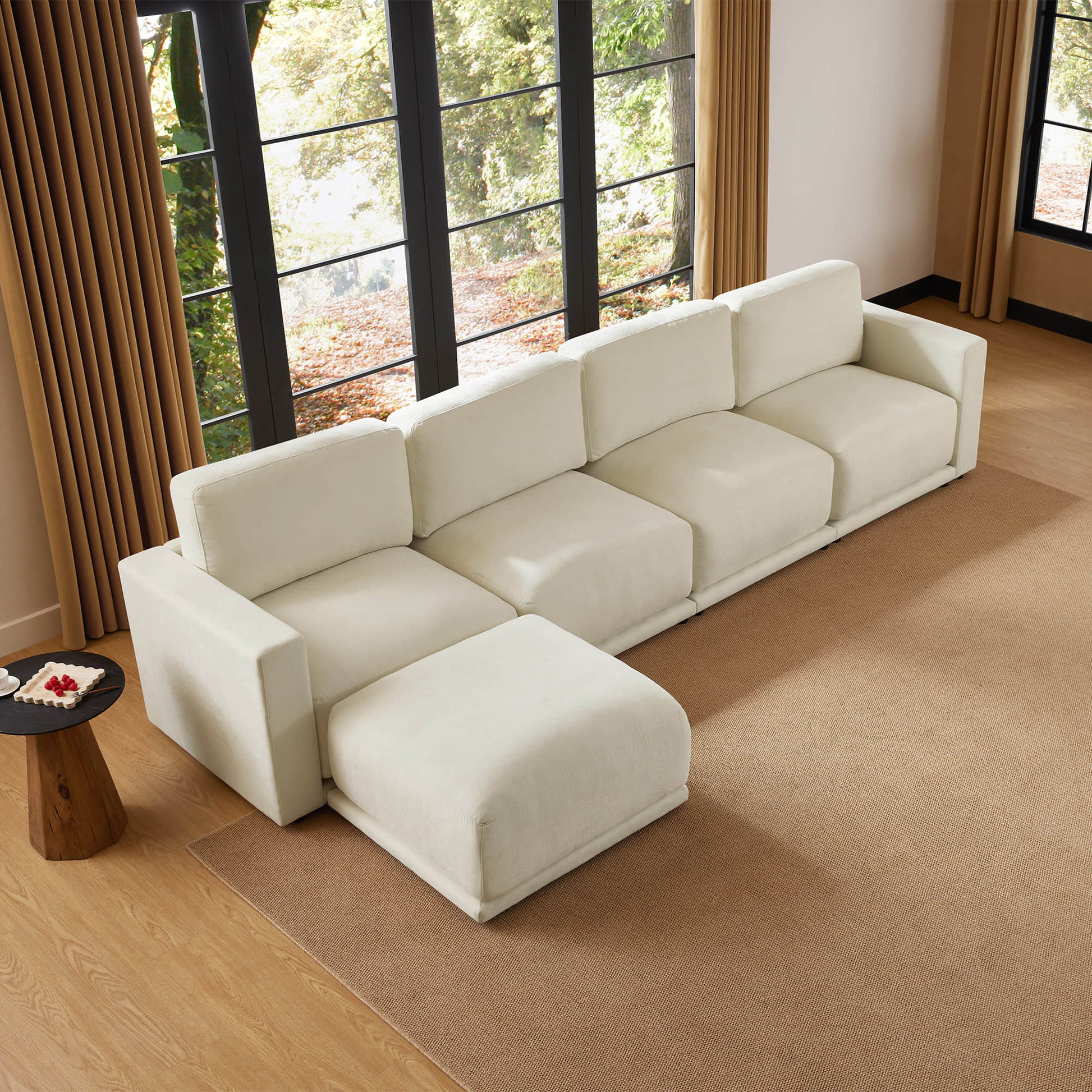 Modular sofa sectional offering versatile seating options