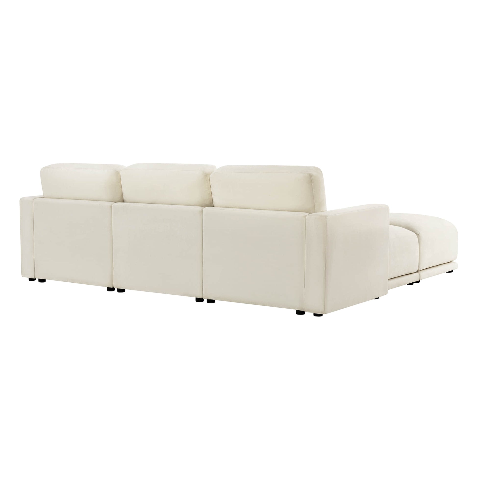 Long chaise sectional in elegant living space