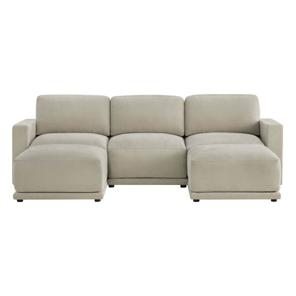 Compact layout of modular sofa sectional