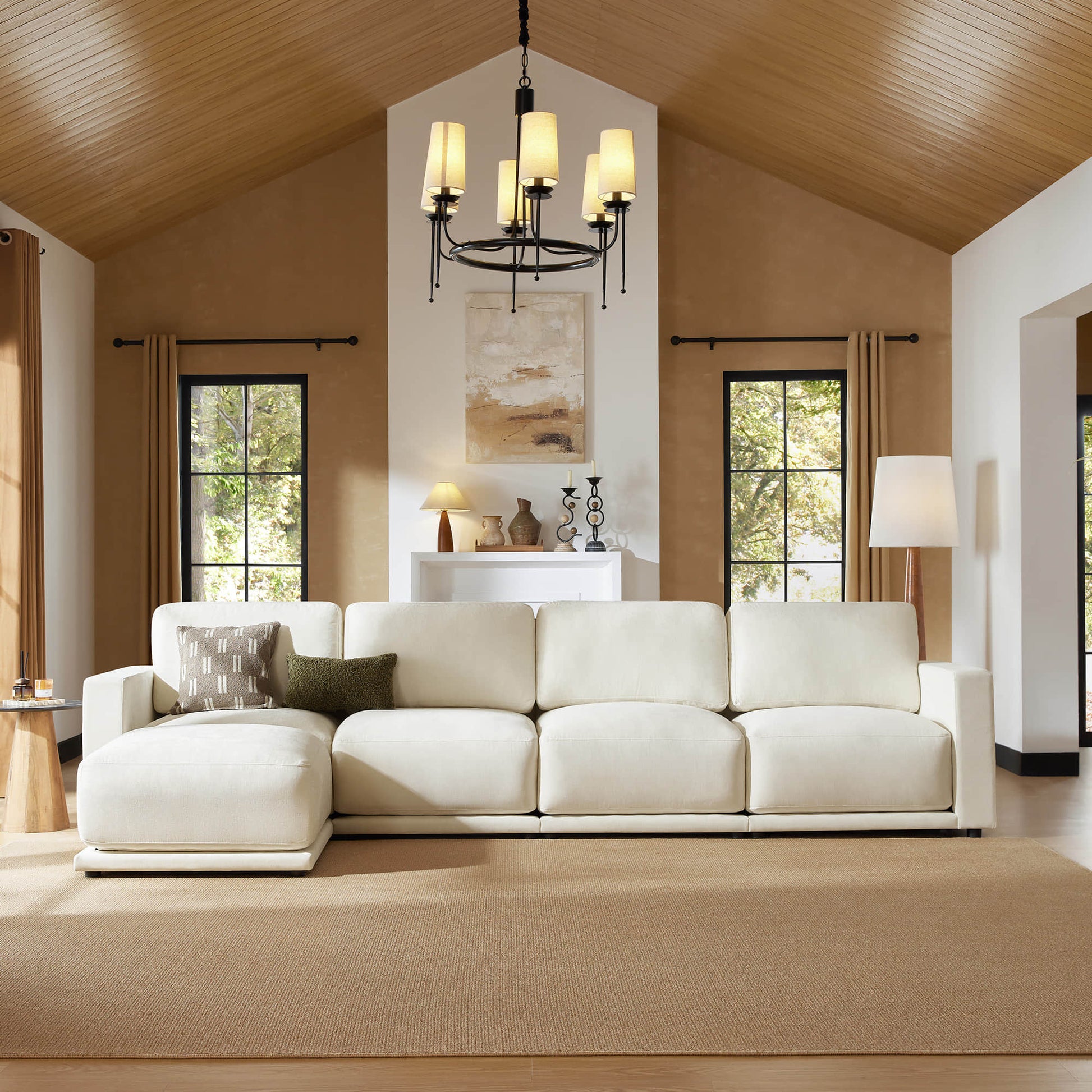 Stylish and durable sofa with a comfortable chaise