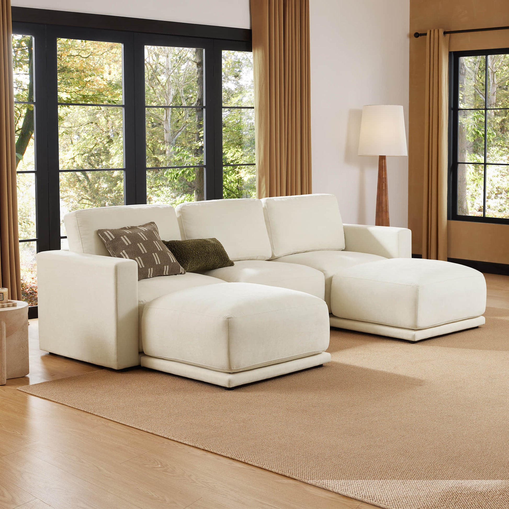 Cozy and durable sofa in a modern living room setting
