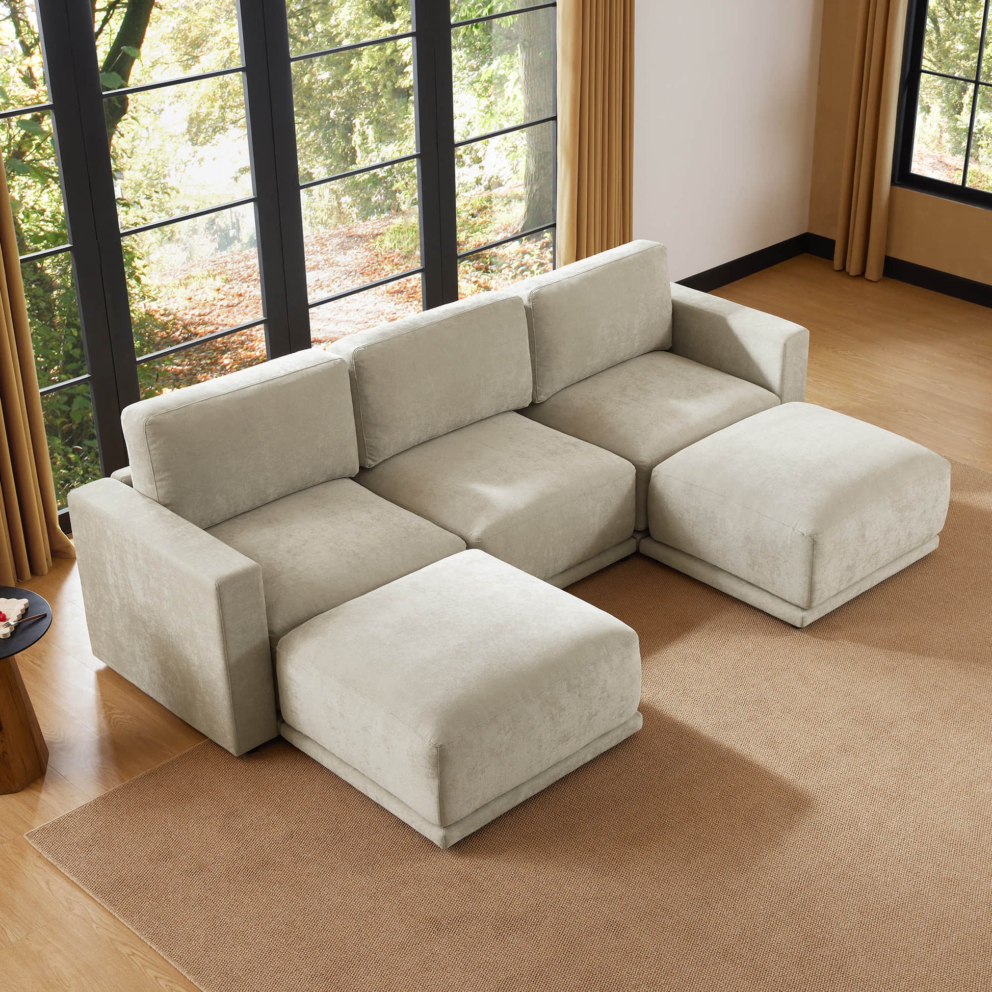 Durable sofa with sleek design and soft texture