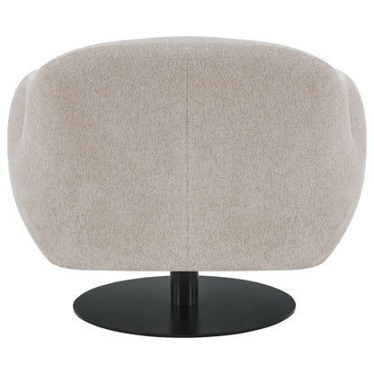 Cloud Puffy Genuine Leather Swivel Accent Chair