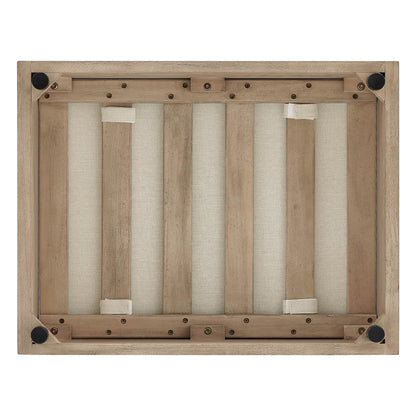 Clover Acacia Wood Outdoor Ottoman