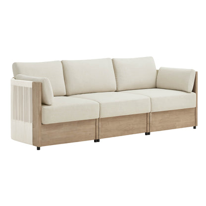 Clover Acacia Wood Rope Outdoor Modular Sofa Set