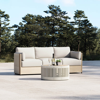 Clover Acacia Wood Rope Outdoor Modular Sofa Set