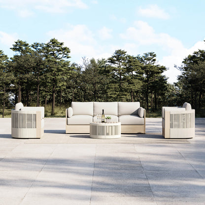 Clover Acacia Wood Rope Outdoor Modular Sofa Set