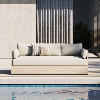Clover Acacia Wood Rope Outdoor Patio Sofa Set