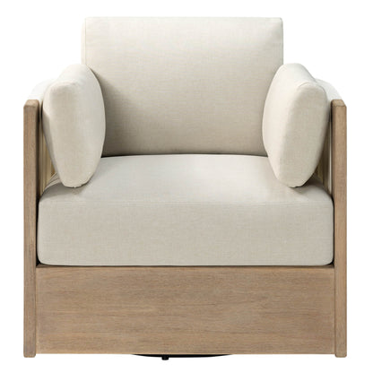 Clover Acacia Wood Rope Outdoor Patio Sofa Set