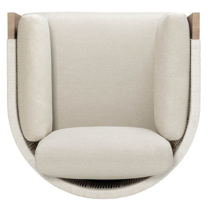 Clover Acacia Wood Rope Outdoor Patio Sofa Set