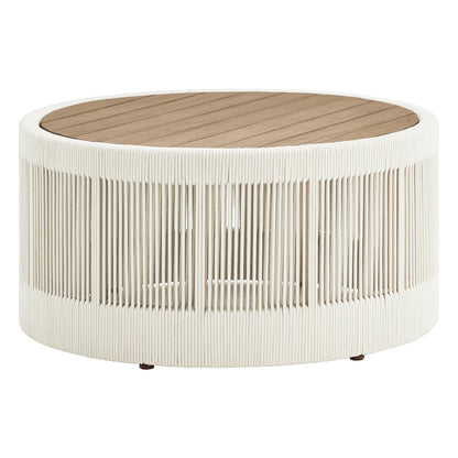Clover Acacia Wood Rope Outdoor Coffee Table
