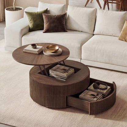 Coral Lifting Top Round Coffee Table
