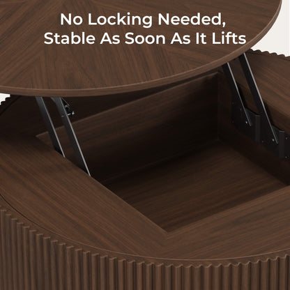 Coral Lifting Top Round Coffee Table