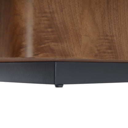 Vanessa Cube Solid Wood Storage Coffee Table with Two Drawers