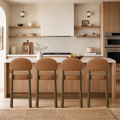 Darren Curved Upholstered Counter Stool (set of 2)